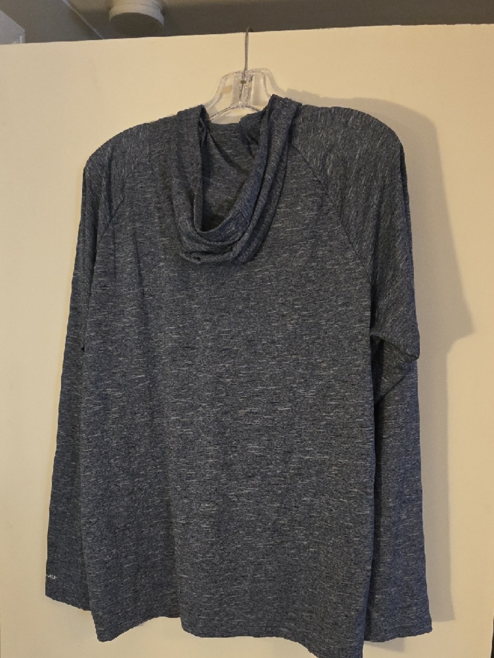 Nike Men's Navy Heather Swim Hoodie - White Swoosh - Picture 4 of 6
